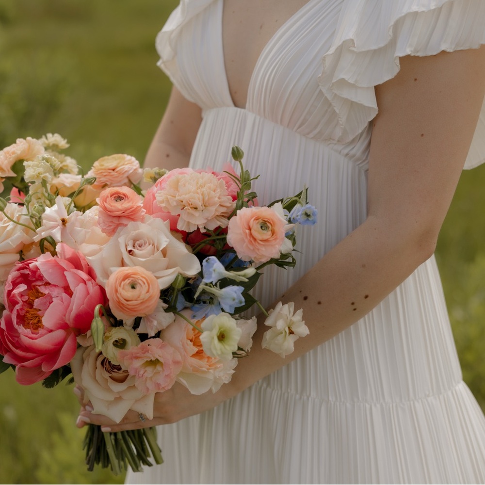 BHLDN Ivory Ruffle Sleeve Gown - Picture 6 of 6